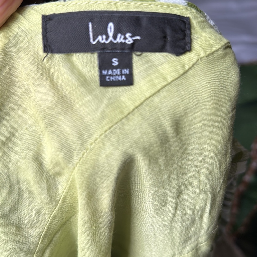Lulus Pristine Chicness Green Gingham Sleeveless Bustier Mini Dress - Size S - Picture 4 of 5
